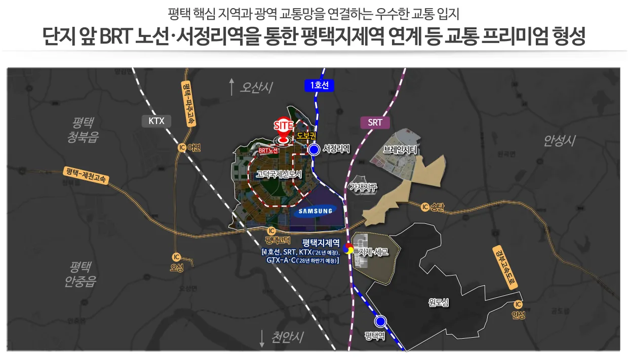 평택 광역 교통망 지도